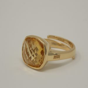 Anello con quarzo citrino Mid Jewels